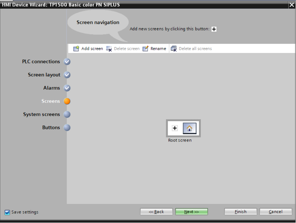 configure screen in wincc tia portal